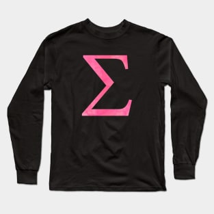 Pink Sigma Long Sleeve T-Shirt